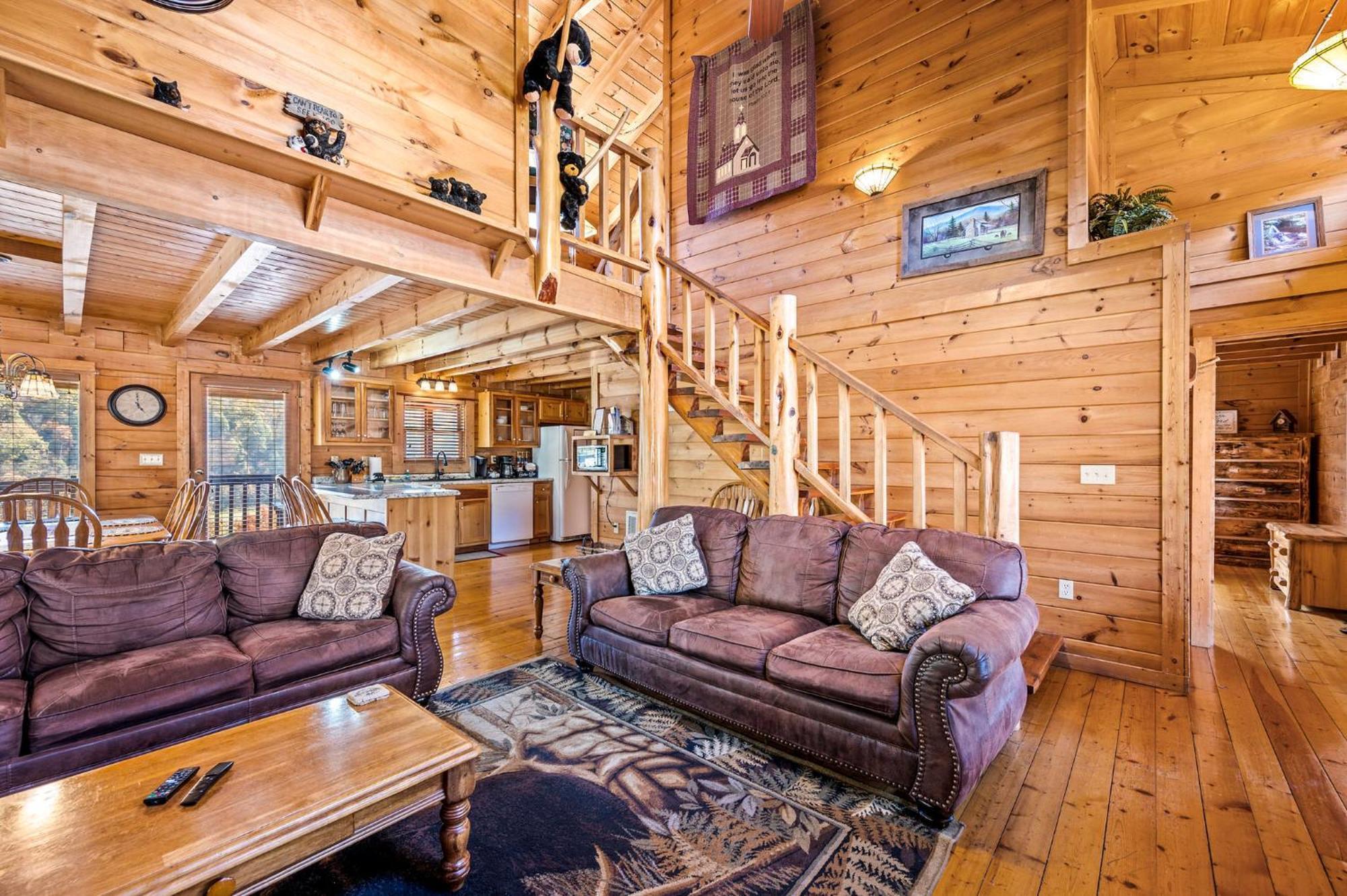 Bearfoot Pines - True Log Cabin - Wi-Fi, Hot Tub, Fishing, Deck With Views! - Mins To Pf Sevierville Extérieur photo
